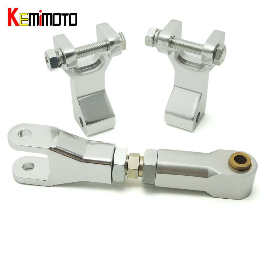 

KEMiMOTO for Honda TRX 450R Aluminum Adjustable ATV Front Lowering Kit Rear Lowering Kit Silver for Honda TRX450R