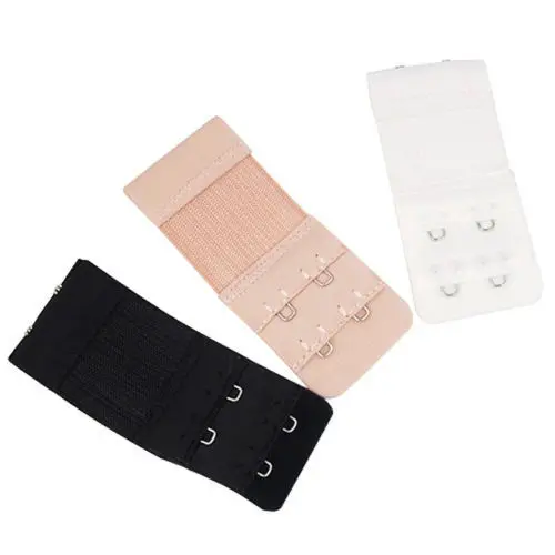 

3 Colors Bra Extenders Nylon Clasp Strap Women Bra Strap Extender 2 Rows 2 Hooks