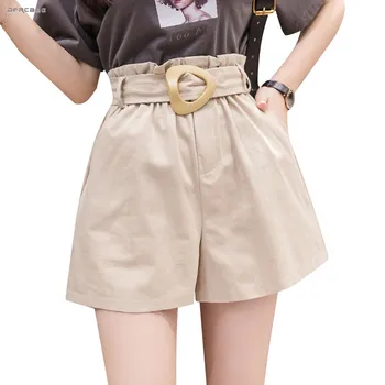 

New Arrivals Summer Women Shorts 2019 Fashion Elastic Waist Casual Hot Short Loose Ladies Work Mini Shorts Femme White Black