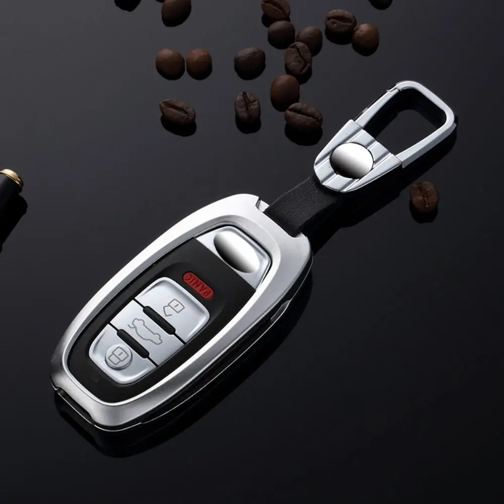 Алюминиевый сплав автомобильный чехол для ключей для Audi A7 A6 A5 A4 A3 S7 S5 Q5 RS сумка для ключей умный пульт дистанционного управления Fob крышка защитная рамка аксессуары