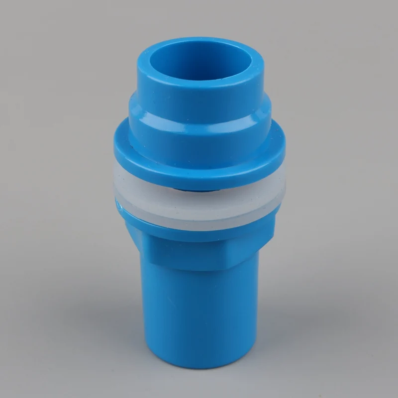 20 мм разъем для аквариумов ПВХ водонепроницаемый водяной шланг адаптер для аквариума на входе на выходе фитинг аксессуары для аквариума - Цвет: Синий