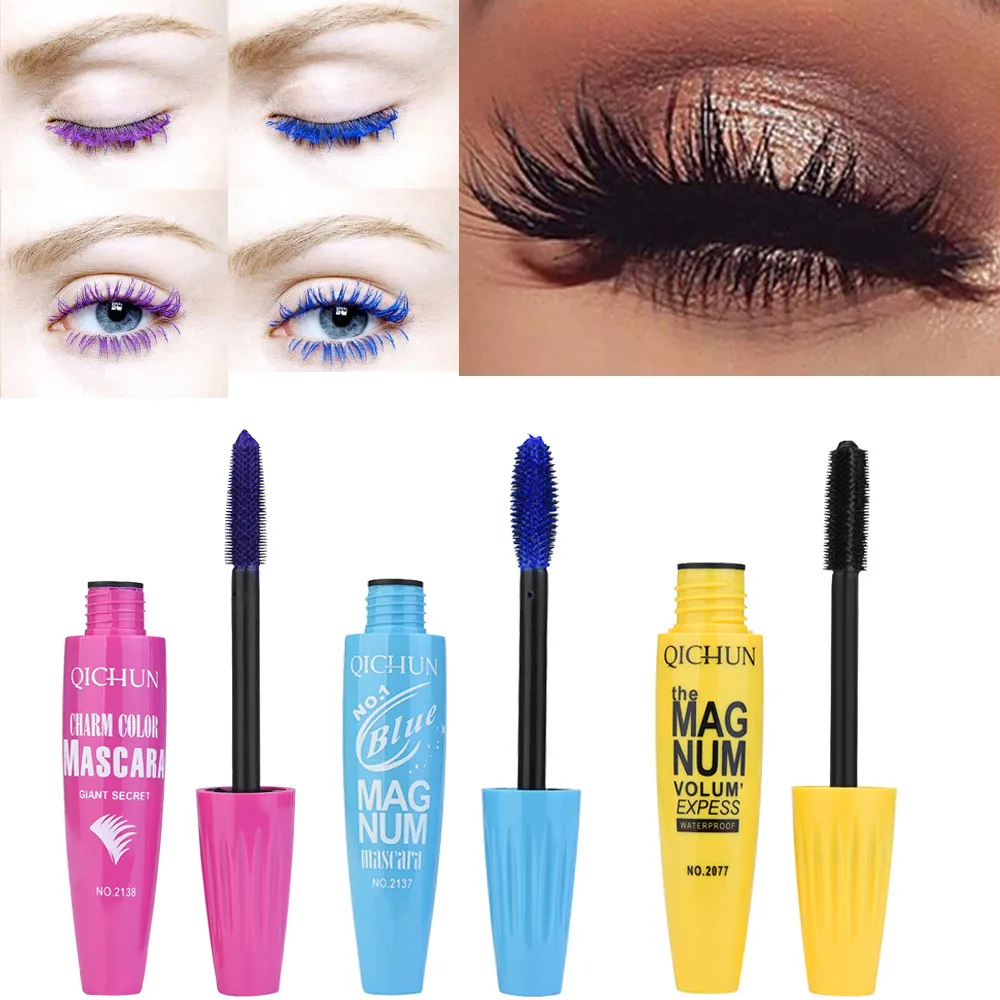 

New Long Curling Eyelash Multicolor Waterproof Fiber Mascara For Eyelash Extension Eye Lashes Cosmetics_BS0506
