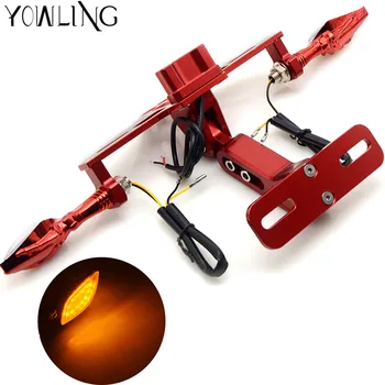 

Motorcycle License Number Plate Frame Led Indicator Light Holder Bracket FOR ktm RC8 R 1290 Super Duke R 990 690 Duke 390 250