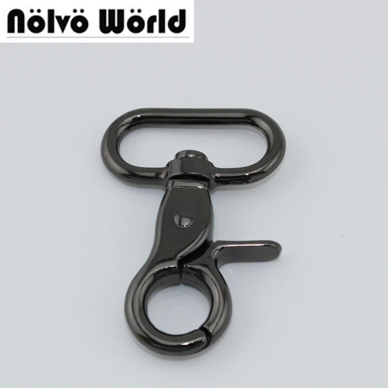 32mm(1 1/4 inch) big trigger snap hook GUN BLACK metal swivel clasp
