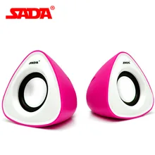 SADA V-183 мини портативный стерео бас пара компьютер USB динамик ПК динамик s HD голосовой сабвуфер для Смартфон ноутбук