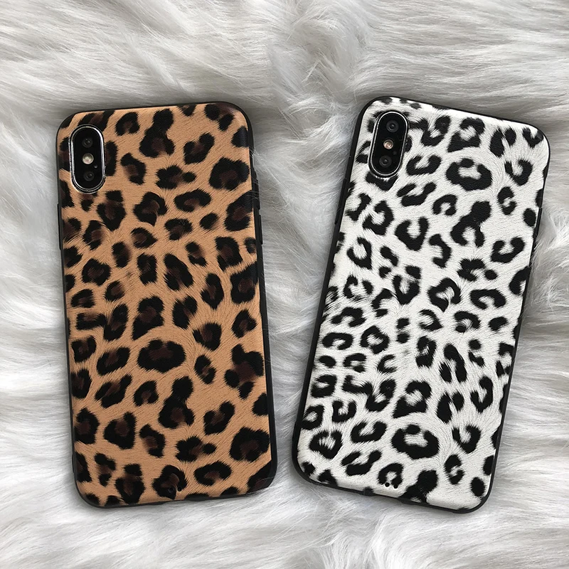 

Fashion Leopard grain Phone Case For iphone X XR XS MAX 8 7 6 Smooth Soft TPU For iphone 7 6 6s 8 Plus Case Back Cover