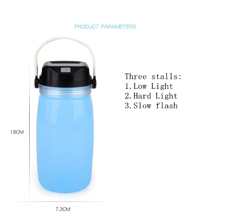 VILEAD 750ML Outdoor Silica Gel Water Bags Cup Portable Sports Kettle Solar Charging Camping Lamp Charge Pal Night Lights Hiking VILEAD 750ML Outdoor Silica Gel Water Bags Cup Portable Sports Kettle Solar Charging Camping Lamp Charge Pal Night Lights Hiking