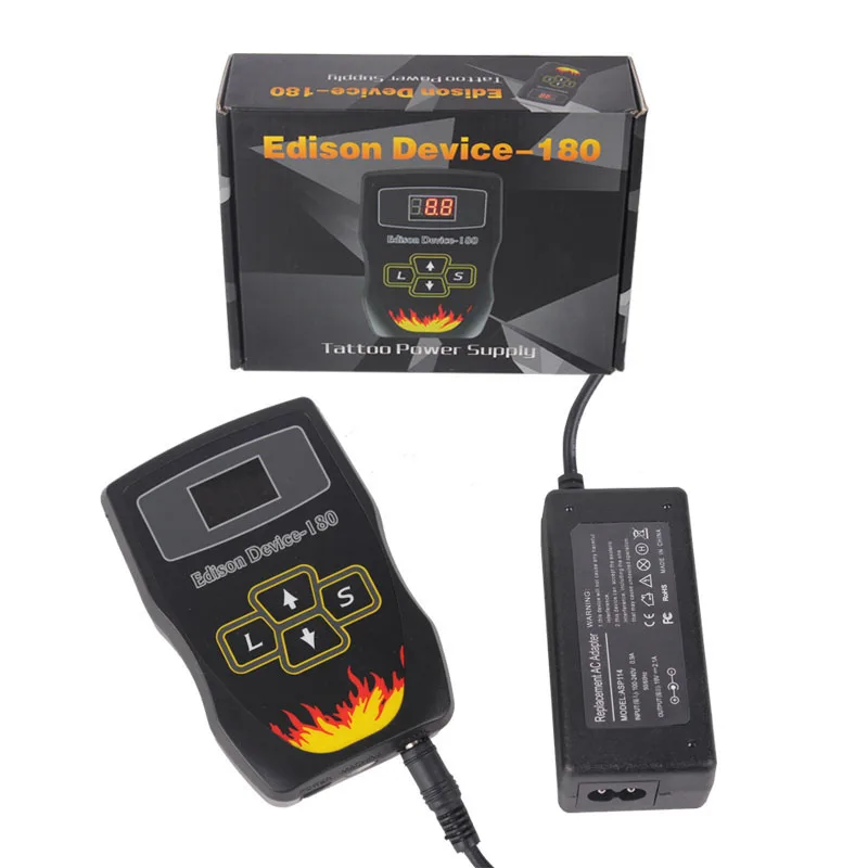 

Professional Tattoo Power Supply Hurricane ED180 Powe Supply Digital Dual LCD Display Tattoo Power Supply Machines Free Shipping