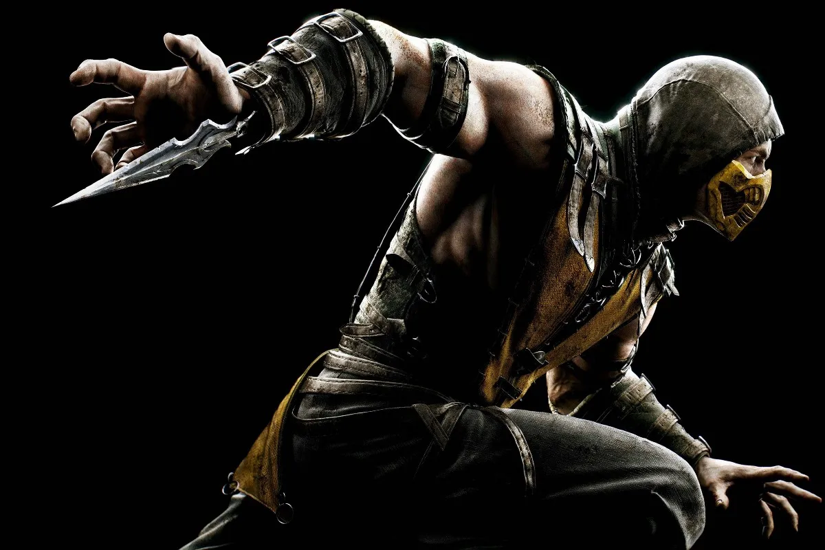 Постер mortal kombat x scorpion TYR278 для индивидуальный Рисунок ткань (в наличии рамка)
