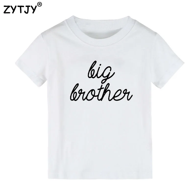 Детская футболка с надписью «Big Brother» рубашка для мальчиков и девочек повседневная детская одежда для малышей Забавные футболки Прямая поставка Z-2