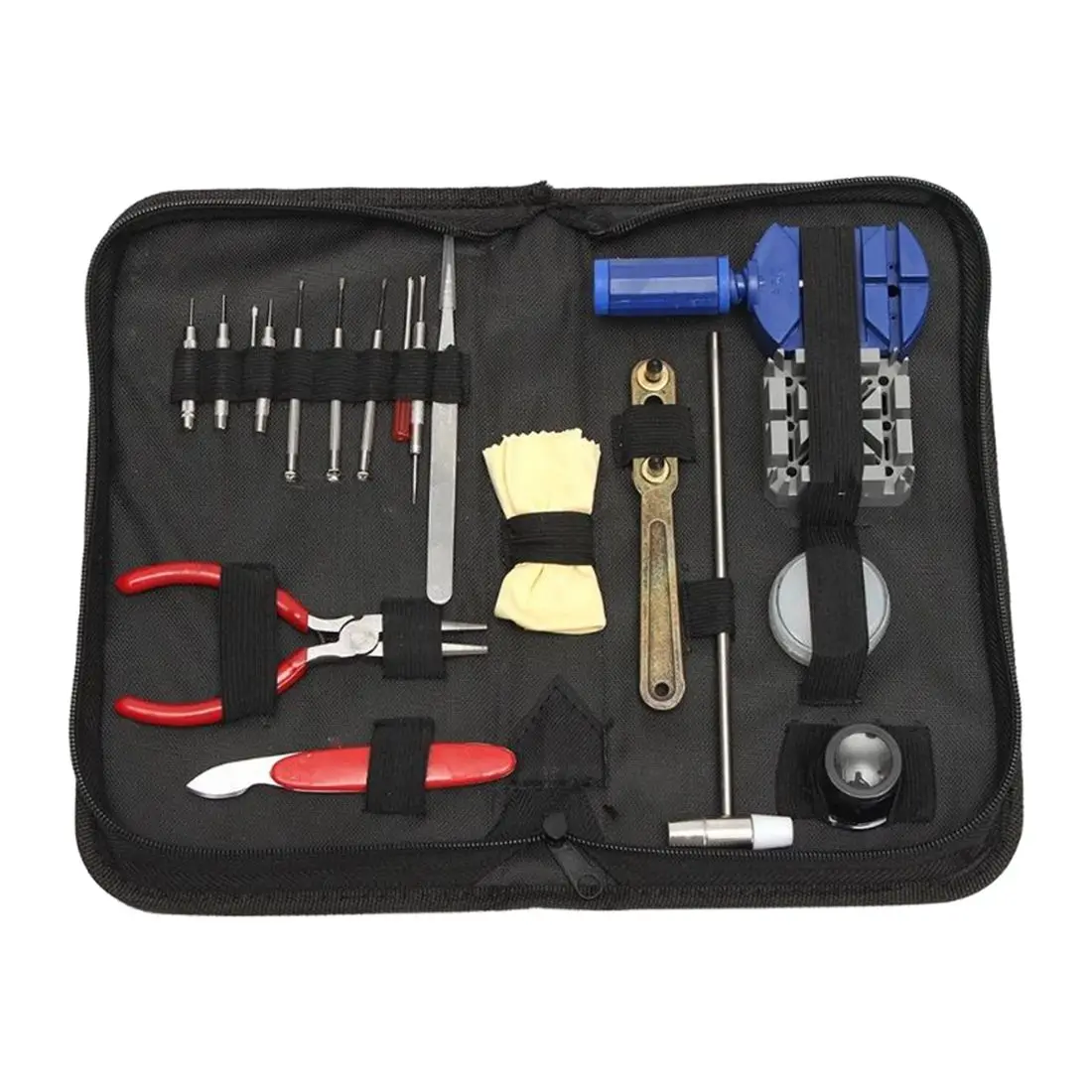 

19pcs Watch Repair Tool Kit Link Remover Spring Bar Tool Opener Screwdriver Case