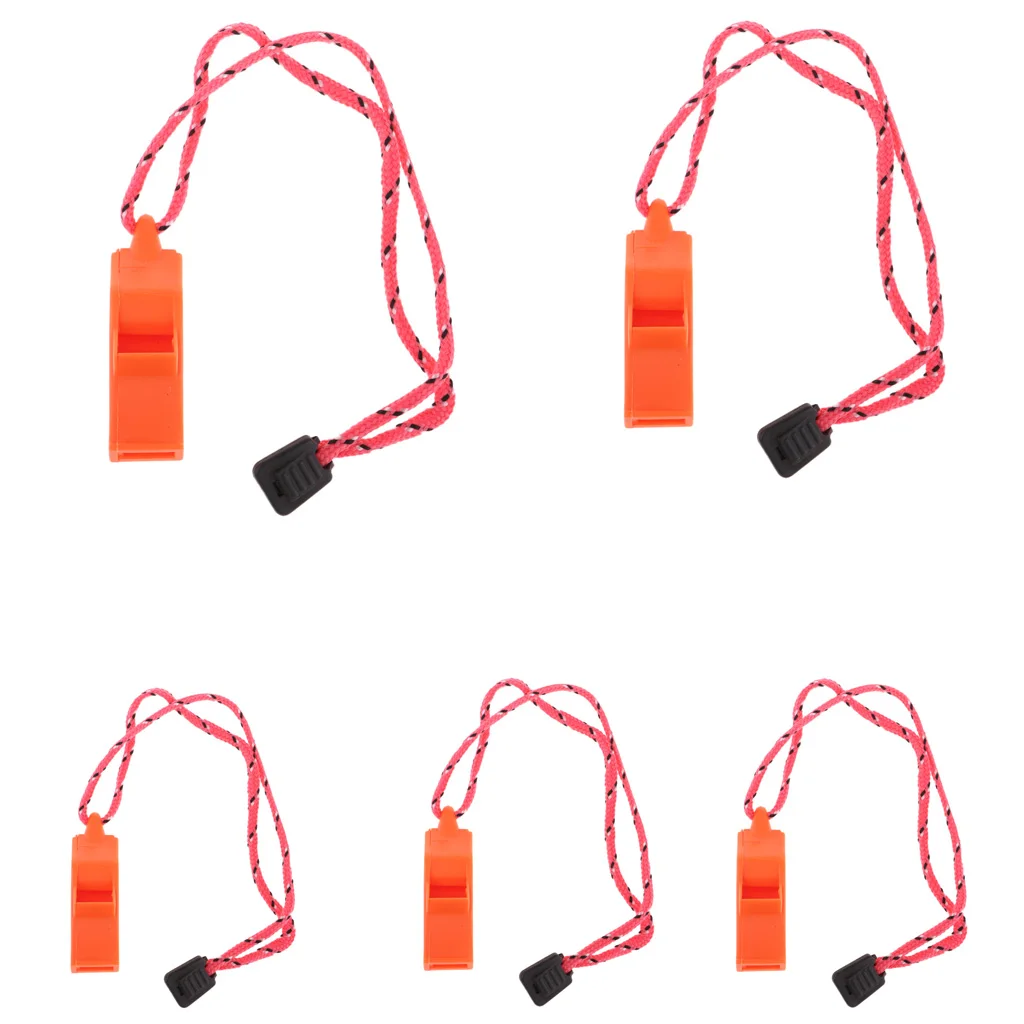 MagiDeal 5 Pieces Emergency Survival Safety Whistles Scuba Diving Camping Hiking Outdoor Emergency Whistle 