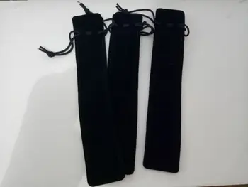 

Wholesale 10 Pieces High Quality Dellp Blue Velvet bag for one rollerball pen or ballpoint pen supplies accessories