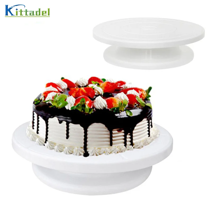 10 Pouces Bricolage En Plastique Rotatif Gateau Tourne Disque 360 Degres Rotatif Gateau Decoration Table Gateau Stand Cuisson Patisserie Tuyauterie Outil Aliexpress