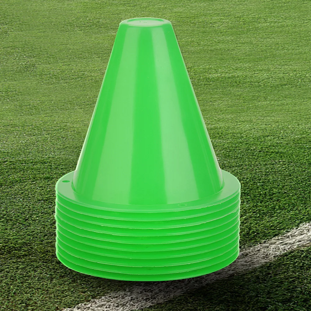 10Pcs Plastic Training Cones Sport Marking Cups Soccer Basketball Skate Marker Outdoor Activity Supplies