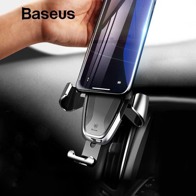 Baseus Gravity Car Holder For iPhone Samsung Cell Mobile Phone Holder 360 Degree GPS Air Vent Mount Clip Car Phone Holder Stand