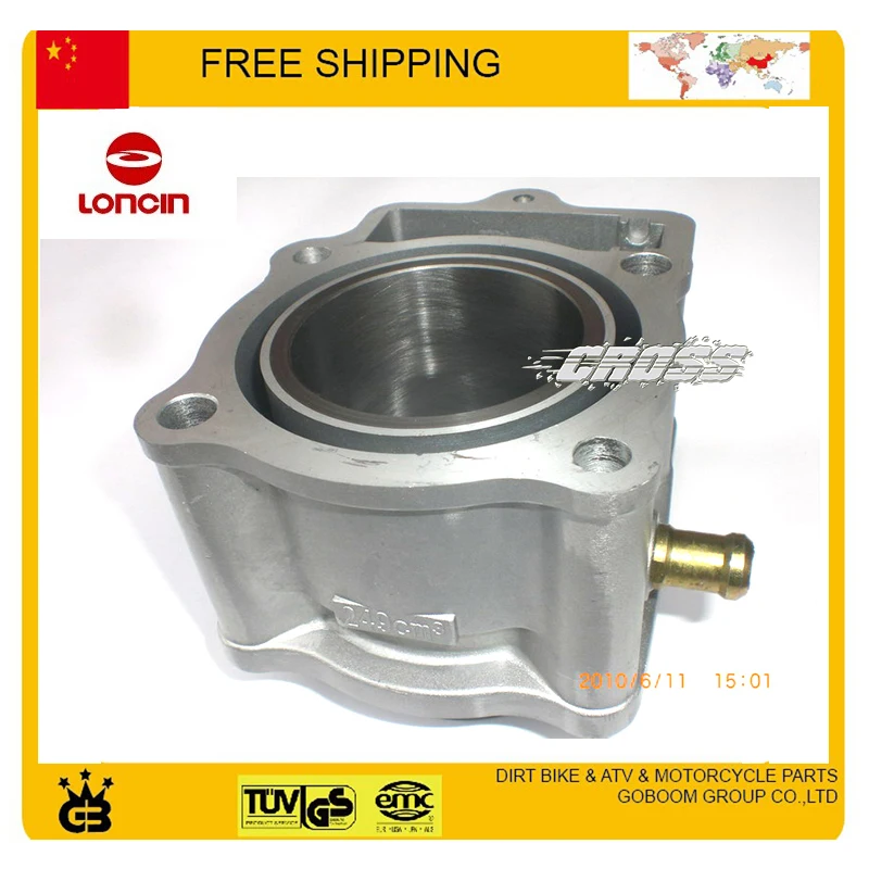 LONCIN 250CC motor refrigerado por agua CB250 cilindro assy cilindro bloque montaje 70mm cilindro pistón anillo pin conjunto completo