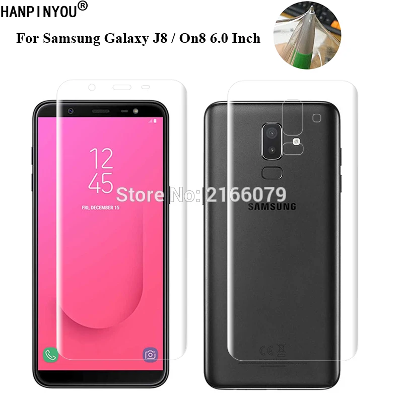 Для Samsung Galaxy J8 (2018) J810 / On8 6 0 дюйма мягкая ТПУ Передняя и задняя полноразмерная