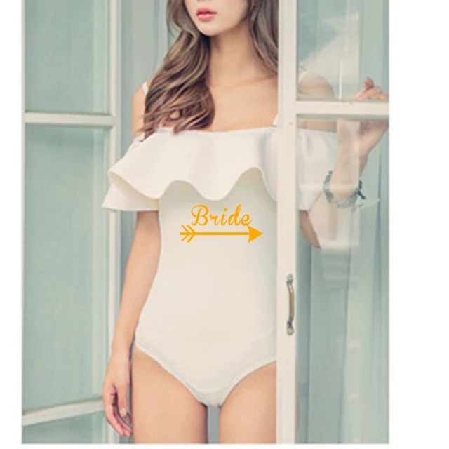 {Excellent|Wonderfull|Very Good|Very Recommended} Bride Sorrow One Piece Swimsuit Women Custom Design Letter Swimwear Bodysuit Monokini Bachelorette Festivities Team Bride Bikini Cheap Offers