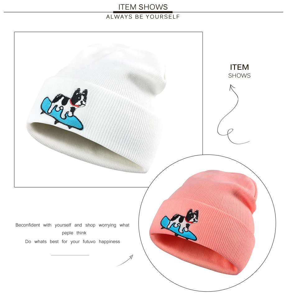 ADK Winter Men Women'S Cap Cartoon Embroidery Dogs Brand Casual High Quality Fashion 2018 New Caps_07