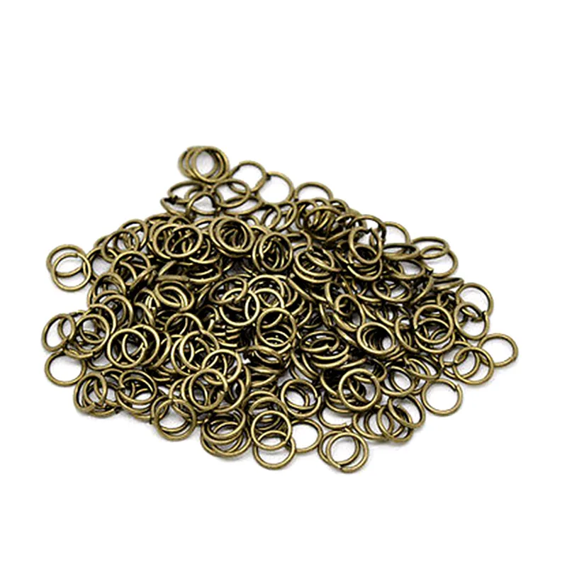 500Pcs DIY Round Metal Open Jump Rings Jewelry Making Thick 0.9mm 5mm/7mm Gold Plated/Bronze Tone Jewelry Findings