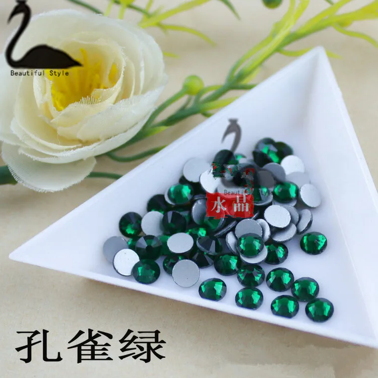 W021 ss16 malachite green 1440 A+DMC Rhinestone / diy jewelry accessories flat glass diamond drill Min.order is$15 (mix order) | Дом и сад