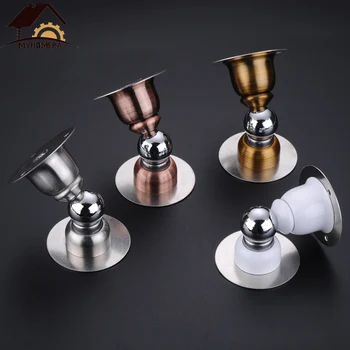 

Myhomera Magnetic Screw-free Door Stops Stainless Steel Door Stopper Door Holders Catch Floor Wall Doorstop Furniture Hardware