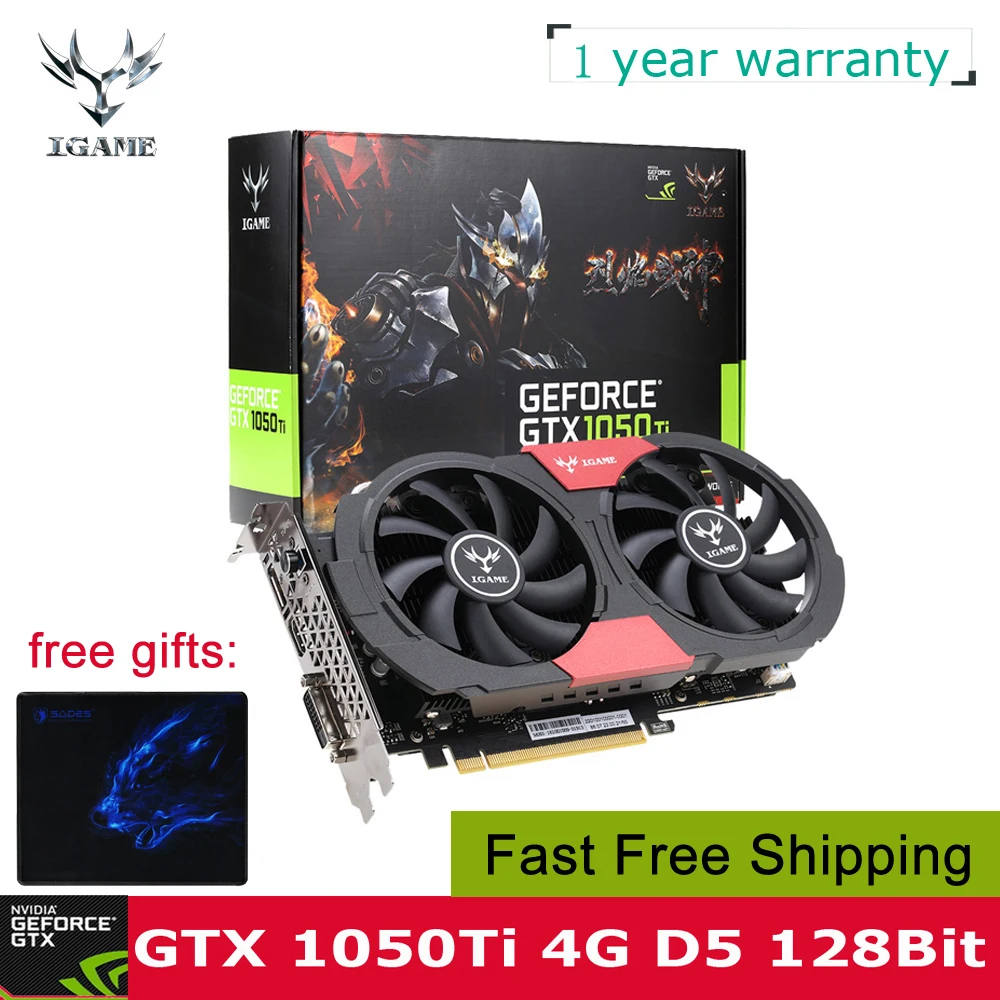 

Colorful NVIDIA GeForce GTX 1050Ti 1050 ti GPU 4GB GDDR5 128bit Gaming Video Graphics Cards For Desktop Computer than 960 750Ti