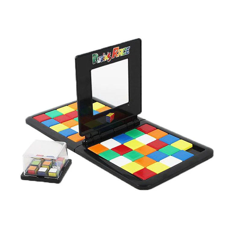 Rubiks гоночная доска игра родитель ребенок слайд двойная куб головоломка смешная