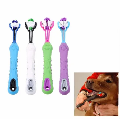

New Pet Toothbrush Teddy Dog Brush Addition Bad Breath Tartar Teeth Care Dog Cat Cleaning Supplies