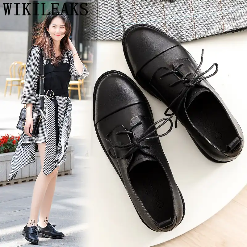 Ladies Shoes Woman Black Shoes For Women Oxford Shoes For Women
