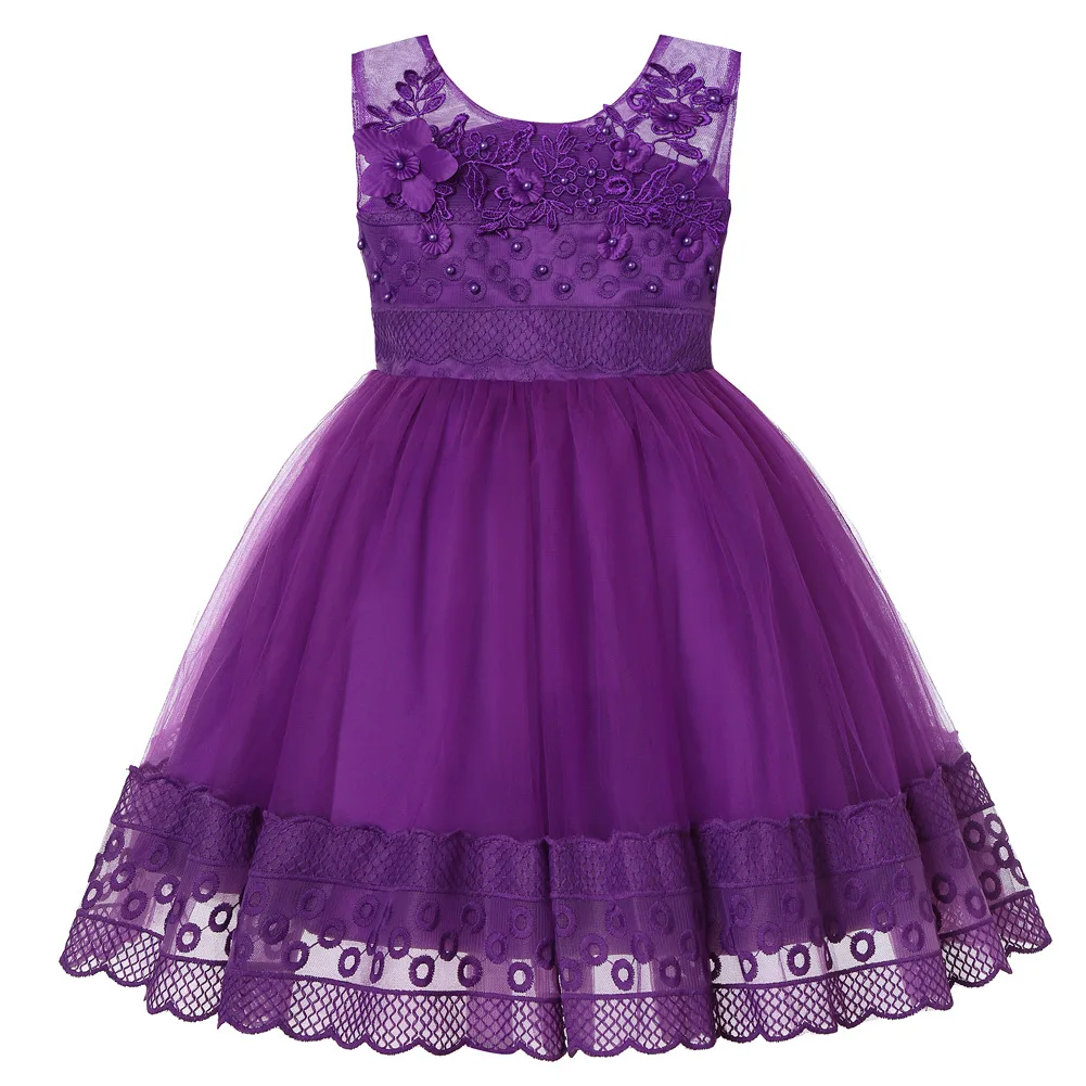 

Princess Girl Lace Dress Girl Party Dresses for Girls Elegant Children Prom Costumes Kids Clothes Floral Long Tulle Gown CA606