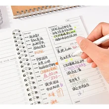 Записные книжки повесток планировщик дневник Еженедельный Органайзер, скрепленный спиралью либрета А5 записные книжки ежемесячный крафт-бумага расписание Filofax