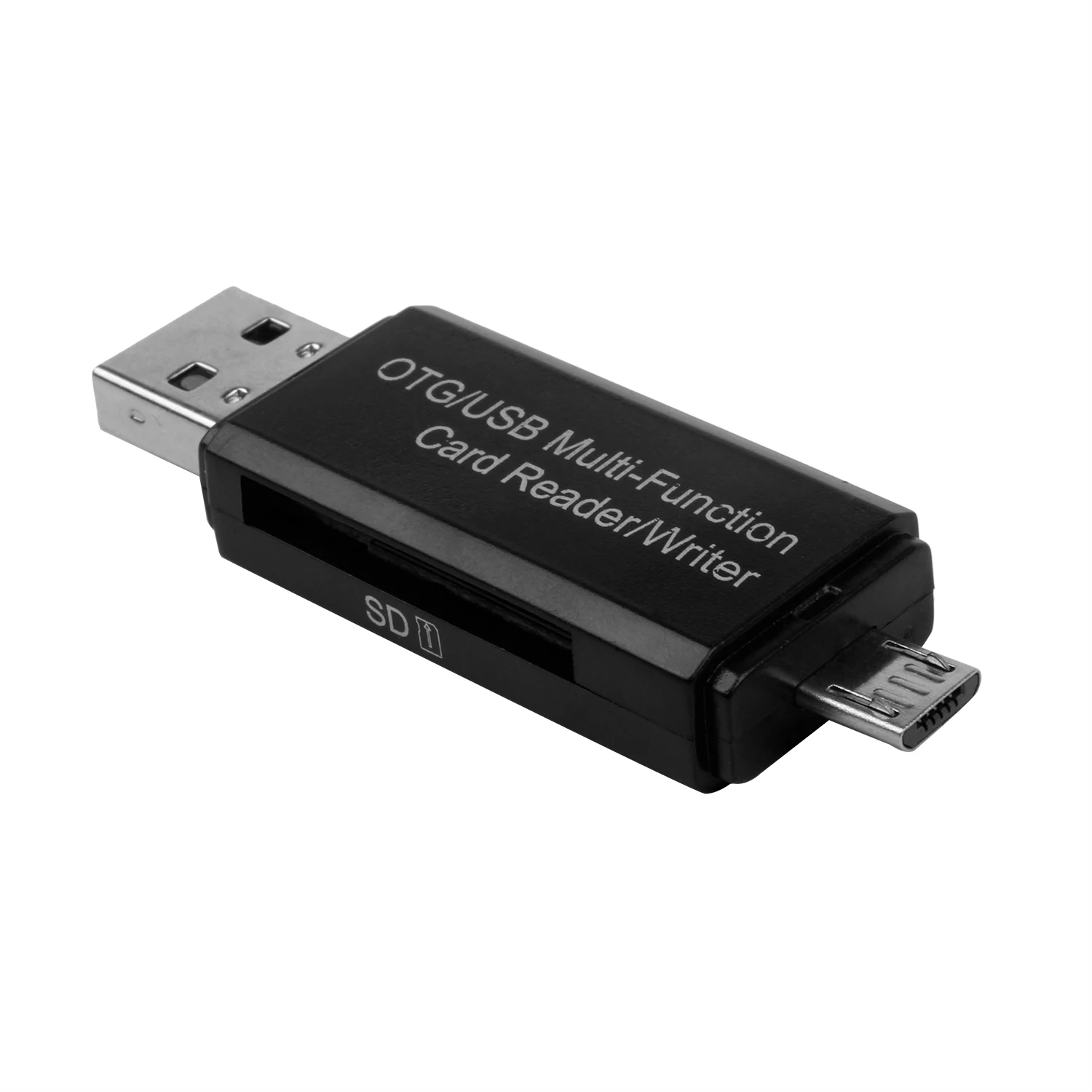 1х пластиковый OTG кард-ридер Micro-SD/SD карты/USB Картридер для телефона TF высокоскоростной 2,0 Многофункциональный кард-ридер