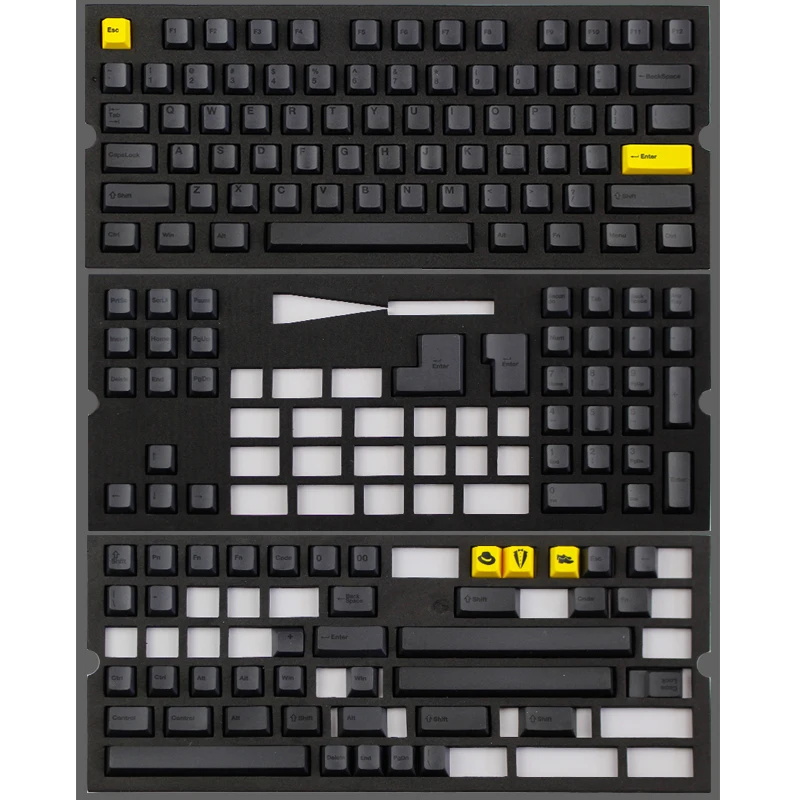 Kbdfans набор ключей с красителем, 152 клавиш, вишневый профиль для usb, механическая клавиатура, 1,75, съемник pbt ключей iso