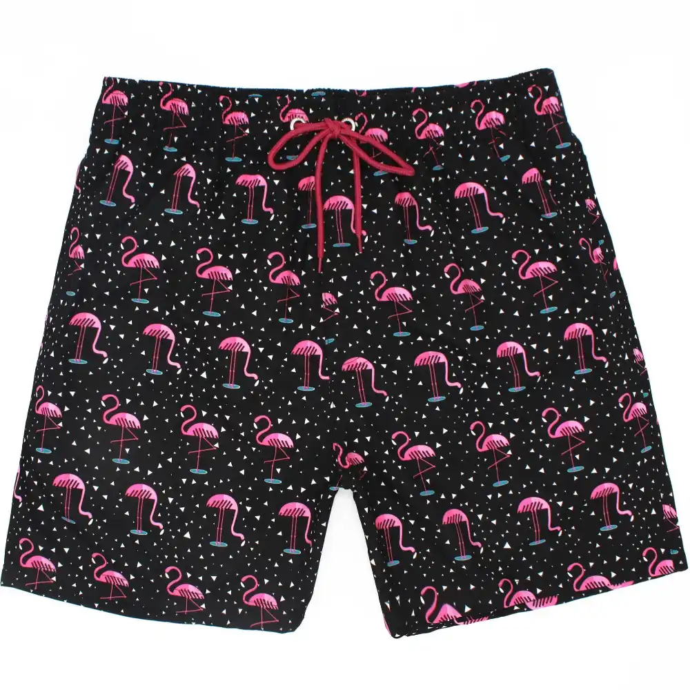 New xxxl 3 color Flamingo Printed Inner Quick Dry Men Swimming Trunks