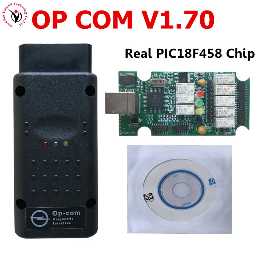 Последним Качество + + OBD2 op-com V1.70/Op com/OPCOM для Opel сканирования инструмент диагностики V1.70 с PIC18F458 чип лучше, чем v1.59