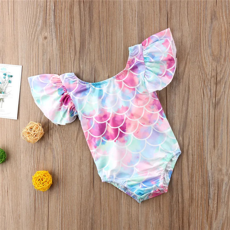 

Hot Kids Newborn baby Girls Cute Tankini 2019 Ruffles Backless Beachwear Bodysuits infantil One Piece Swimsuit Bathing suit