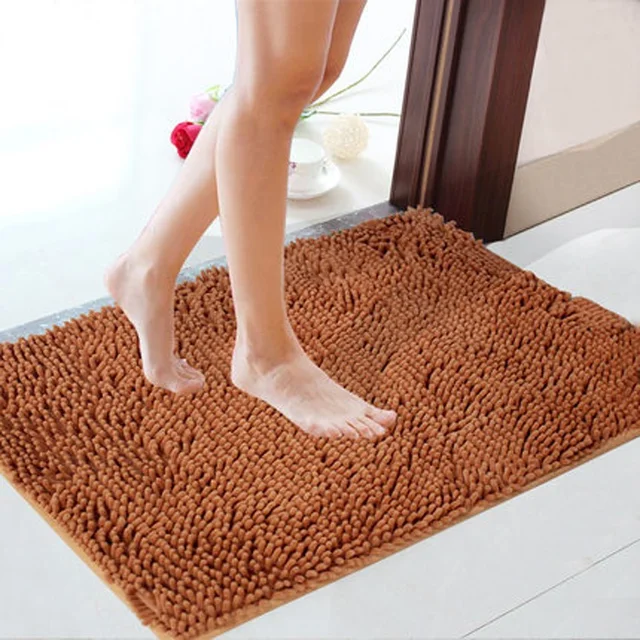 50*120CM Luxury Bathroom Mats Large Chenille Kitchen Floor Rugs Non slip Absorbent Carpet