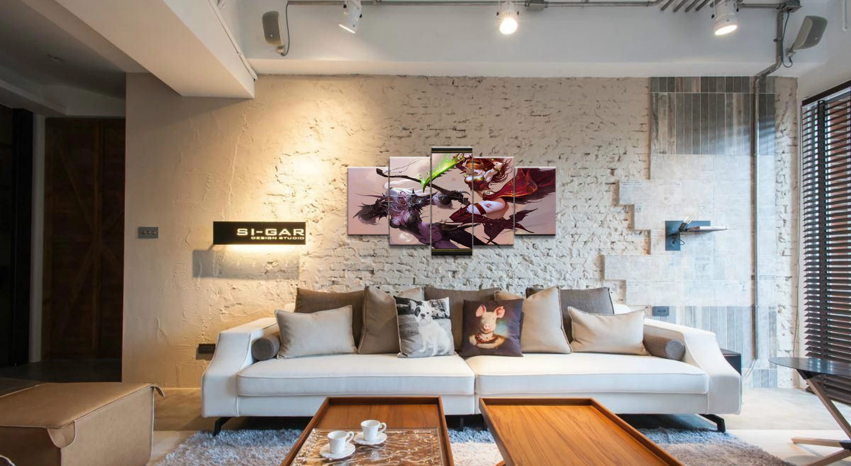 5 Piece Video Game WOW Warcraft DOTA 2 Painting Poster Decorative Mural Art Room Wall Decor Canvas