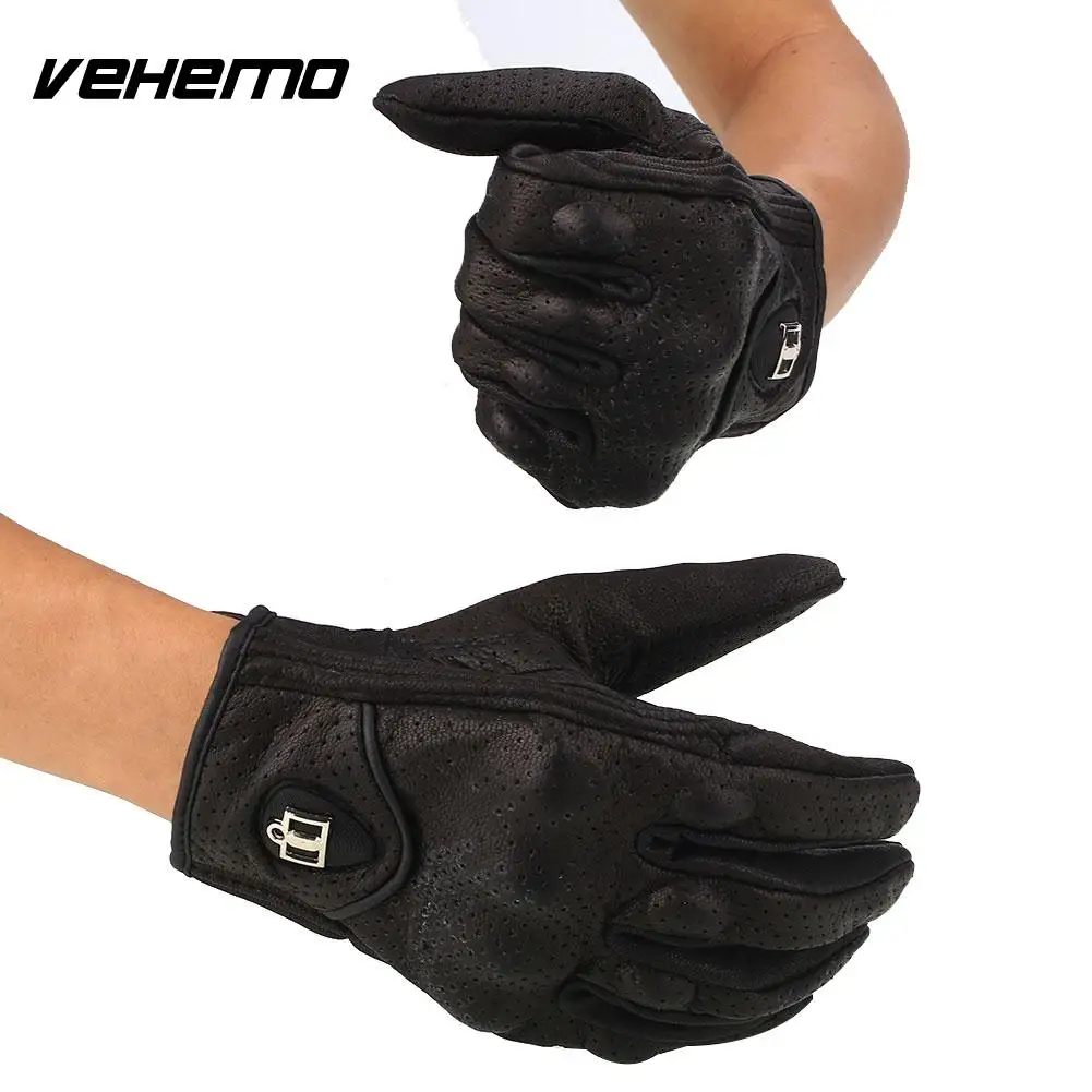 Protective Armor Leather Gloves For Bike Motorcycle ATV Cycling Riding