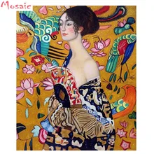 5d DIY Алмазная мозаика, вышивка крестиком "Густава Климта" Женская алмазная живопись, домашний декор 3D полная квадратная Алмазная вышивка на заказ foto