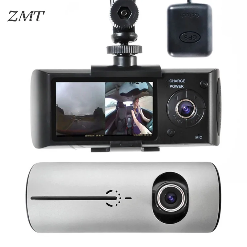 

Dual Lens Driving Recorder DVR Built-in GPS Driving Track 2.7 Inch Mini Camera Car Detector Front Rear View Video Recorder P0146