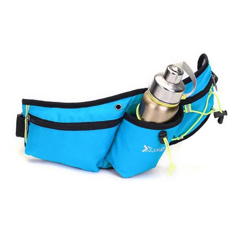 Men Women Waist Bags Sports Water Bottle Holder Outdoor Running Belt