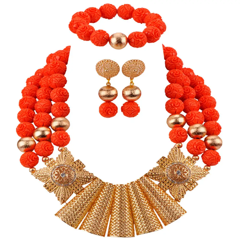 Новый Дизайн Модный искусственный Африканский коралл ожерелье комплект ювелирных изделий нигерийские Свадебные комплекты ювелирных изде... Новый Дизайн Модный искусственный Африканский коралл ожерелье комплект ювелирных изделий нигерийские Свадебные комплекты ювелирных изде...