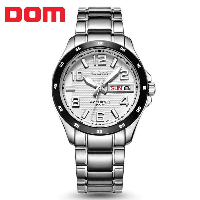Часы мужские роскошные брендовые Топ часы DOM кварцевые мужские наручные часы водонепроницаемые военные часы модные мужские часы