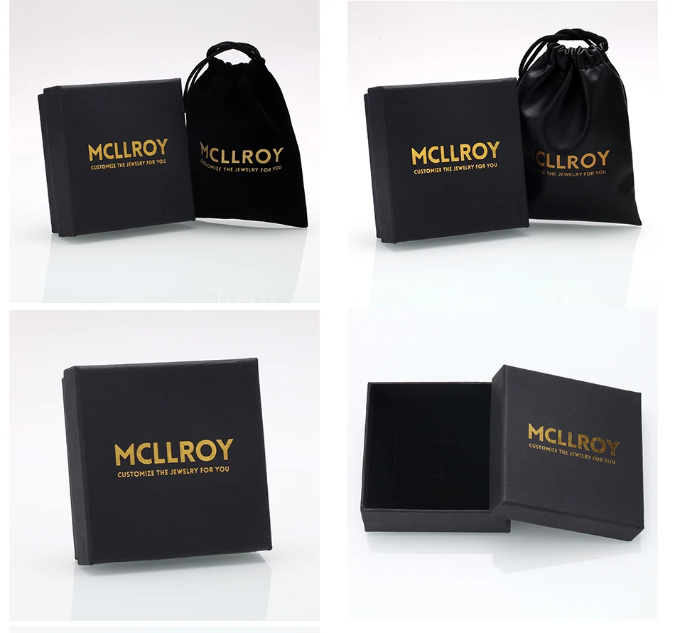 Mcllroy Подарочная коробка с логотипом на заказ для роскошное колье бижутерия и браслеты и кольца Упаковка