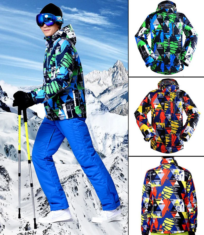 TUBAN осенние и зимние новые уличные мужские лыжные костюмы Ультра-тонкие ветрозащитные дышащие водонепроницаемые теплые лыжные комплекты