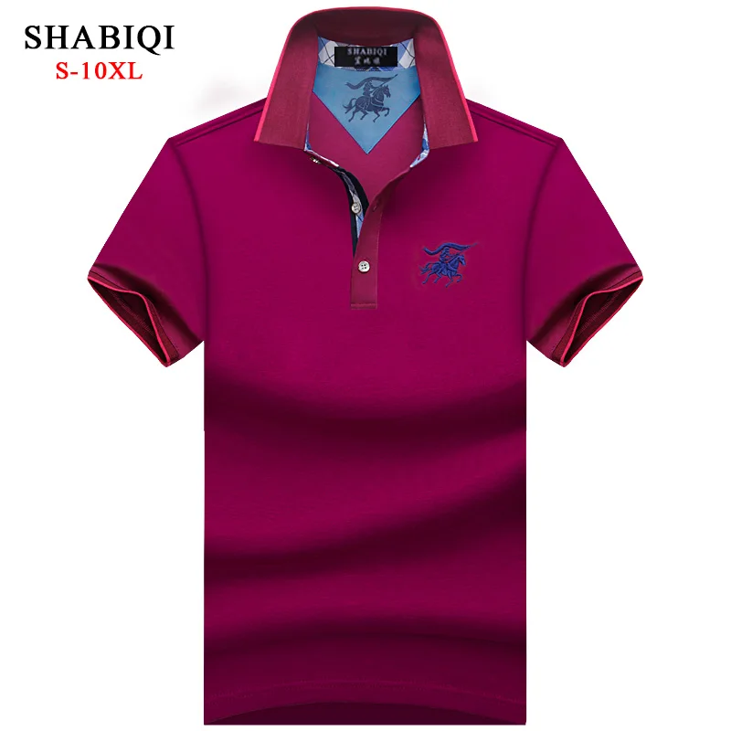 Мужская Повседневная рубашка поло SHABIQI, большие размеры, 5XL, 6XL, 7XL, 8XL, 9XL, 10XL, 2019|Поло| | АлиЭкспресс
