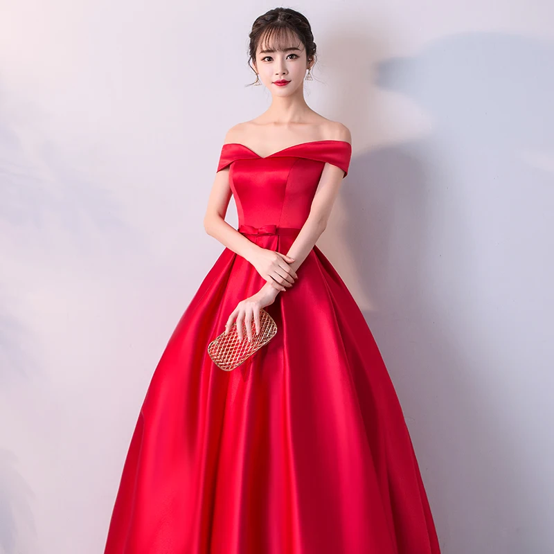Длинные красные вечерние платья завязки v-образным вырезом длиной до пола Длина официальная Вечеринка вечерние платья выпускного вечера платья